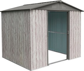 Záhradný domček BestBerg ZDB-4SD / 4,1 m² / 236 x 174 x 206 cm / dekor biele drevo / sivá