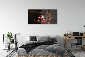 Obraz plexi Ozdoby na vianočný stromček darčeky claus 125x50 cm