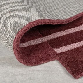 Vínový ručne tkaný vlnený koberec 150x240 cm Split Ombre Shaped – Flair Rugs