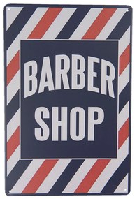 Nástenná kovová ceduľa Barber Shop - 20 * 30 cm