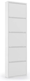 Biela kovová výklopná skrinka na topánky 50x169x15 cm Ode – Kave Home