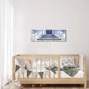 Obraz - Cesta do inej dimenzie (s hodinami) (90x30 cm)