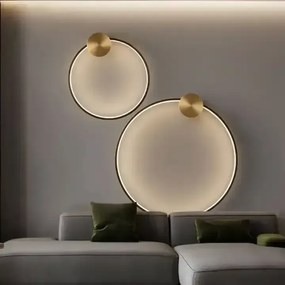 Toolight Toolight, LED nástenné svietidlo 50cm 23W 4000K APP1391-CW, zlatá matná, OSW-00917