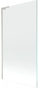 Mexen Next L, 1-krídlová vaňová zástena 100 x 150 cm, transparent, 6mm číre sklo, profil brúsená oceľ, 895-100-000-03-00-97