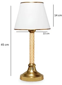 Stolná lampa AYD 1xE27/40W/230V biela/zlatá