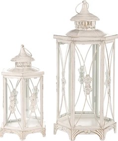 Set dvoch lampášov biely LUC304 (2 ks)