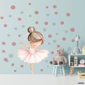 Textilná nálepka na stenu Baletka