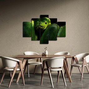 Obraz - Zelený had (150x105 cm)