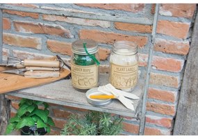 Set pohára a 40 štítkov na bylinky z topoľového dreva Esschert Design Heal, 400 ml