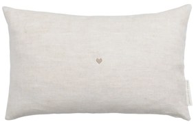Bastion Collections Ľanový povlak s výplňou Naturel Heart 30 x 50 cm