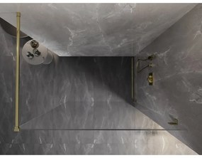 Mexen Lunar sprchová stena pravá 80 x 200 cm, 8mm číre sklo, zlatá lesklá, 830-080-000-50-00-P