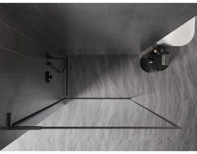 Mexen, Mexen Kioto-XF L sprchová stena s rámom 110x202 cm, priehľadná 10 mm, pištoľovo sivá kartáčovaná - 800-110-174-66-00-XF