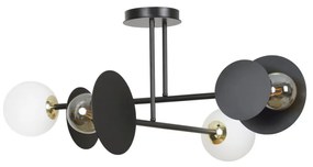 MINERVA 4 | dizajnová stropná lampa Farba: Čierna