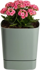 PLASTOVÝ KVETINÁČ CUBI 19X21 CM MÄTOVÁ