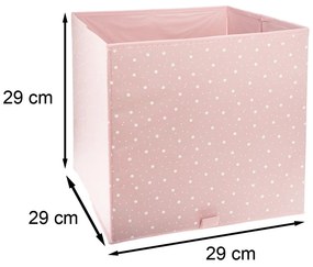 Úložný box Stars, 29x29x29 cm, ružová