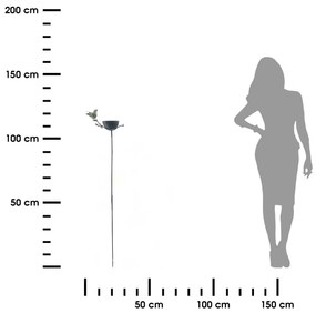 Zapichovacie napájadlo pre vtáky Kate, 122x29 cm, kov, viacfarebná