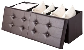InternetovaZahrada Úložný box so sklopným vekom hnedá - 115x38x38cm