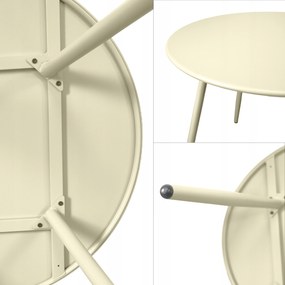 Dekorstudio Kávový stolík DOMO krémový- 80 cm