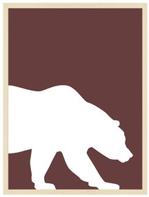 Minimalist Animals - medveď - obraz do detskej izby Bez rámu  | Dolope