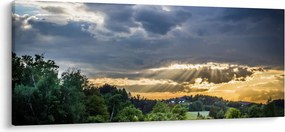 Obraz krajiny s lúčmi (120x50 cm)