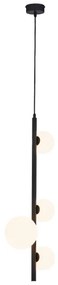 Jupiter 1926 - Luster na lanku TAIDA 4xG9/40W/230V čierna