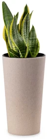 PLASTOVÝ KVETINÁČ URBANIKA ECO 19,5X36,5 CM BÉŽOVÁ
