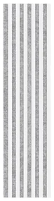 Dekoračné panely, biele 3D lamely na sivom filcovom podklade, rozmer 270 x 40 cm, IMPOL TRADE