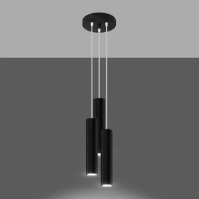 Sollux Lighting Závesné svietidlo LAGOS 3P čierne