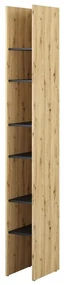 Regál Bed-Concept BC-24, Farby: dub artisan / čierna