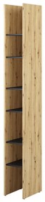 Regál Bed-Concept BC-24, Farby: dub artisan / čierna