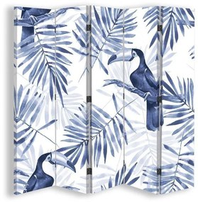 Gario Paraván Blue Toucans Rozmery: 180 x 170 cm, Prevedenie: Klasický paraván