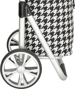 Beagles Čierny prémiový nákupný vozík na kolieskach “Aluman“