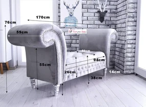 Farba podľa vlastného výberu Leňoška LONGUE Velvet