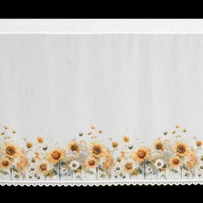 KRÁTKA ZÁCLONA NA PÁSKE SUNFLOWER 150X70 CM KVETY