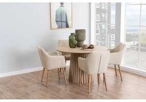 Jedálenský stôl so svetlou dubovou dýhou Actona Christo, ø 75 cm