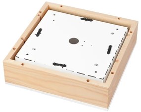 Stropné svietidlo NATURAL SQUARE 2xE27/15W/230V 31x31 cm borovica/biela