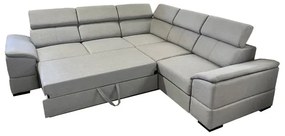Univerzálna rohová rozkladacia sedacia súprava s úložným priestorom GRANADA sivá