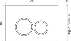 Mexen Tex 01, splachovacie tlačidlo, zlatá, 6101-06