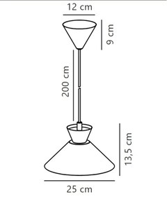 Nordlux - Luster na lanku DIAL 1xE27/40W/230V pr. 25 cm biela
