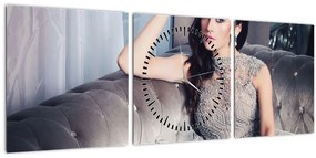 Obraz - Glamour (s hodinami) (90x30 cm)