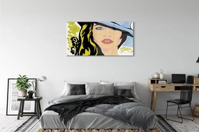 Obraz plexi Žena klobúk 125x50 cm