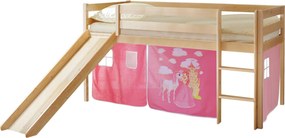 XXXLutz POSTEĽ S PRIESTOROM NA HRU, 90/200 cm farba borovice, pink Livetastic - Detské izby - 000406003709