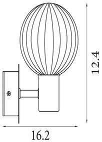 Searchlight 30506BK - Nástenné svietidlo LUMINSPHERE 1xG9/7W/230V čierne