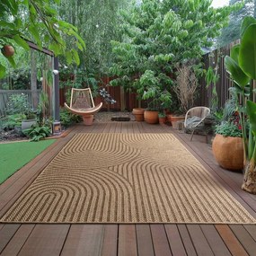 Hnedý vnútorný a vonkajší koberec 80x150 cm Timber 1401 – Ayyildiz Carpets