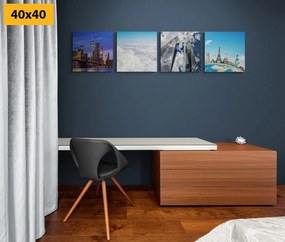 Set obrazov výhľad na mrakodrapy v  meste New York