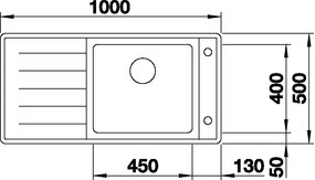 Nerezový drez Blanco ANDANO XL 6S-IF InFino nerez hodvábný lesk drez vpravo