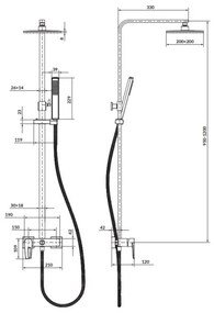 Cersanit S951-339 - Sprchová súprava MILLE lesklý chróm