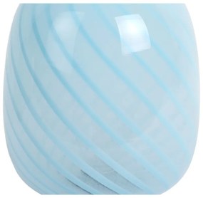 Svetlomodrá stolová lampa so skleneným tienidlom (výška 20 cm) Summer Globe – Leitmotiv