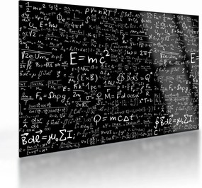 Sklenený obraz - Matematika (70x50 cm)
