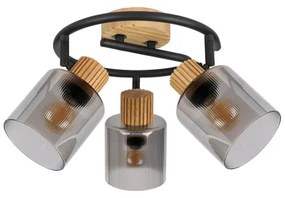 Brilagi - Bodové svietidlo HYGGE 3xE14/15W/230V kaučukovník/dymová